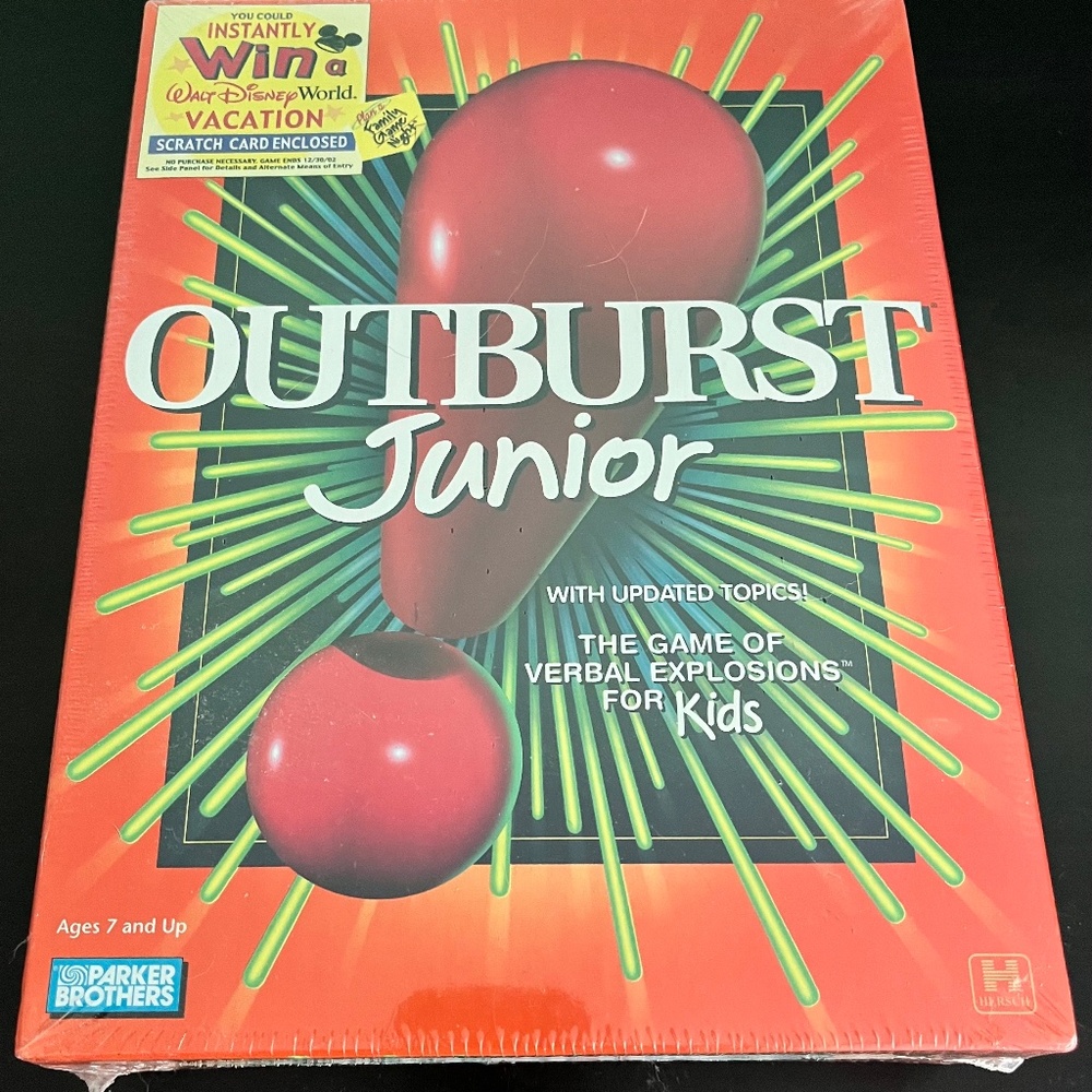 NEW OUTBURST JUNIOR Board Game 1999 SEALED